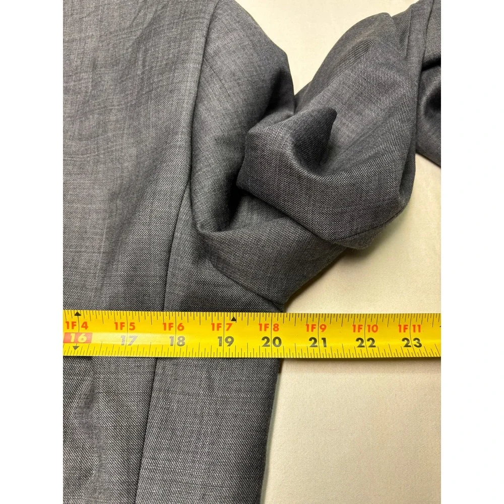 J.Crew Thompson Mens 40S Grey 100% Wool Two Button Suit Jacket Blazer G1730